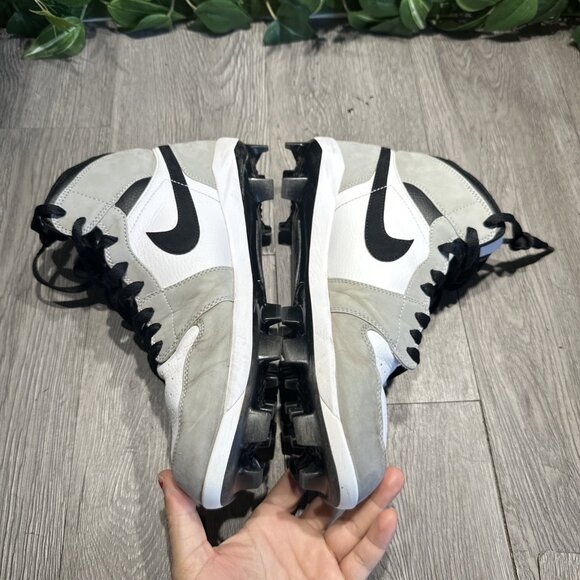 Nike Air Jordan 1 Retro MCS Shadow Grey Baseball Cleats AV5354-012 Men’s Size 10 main image 10